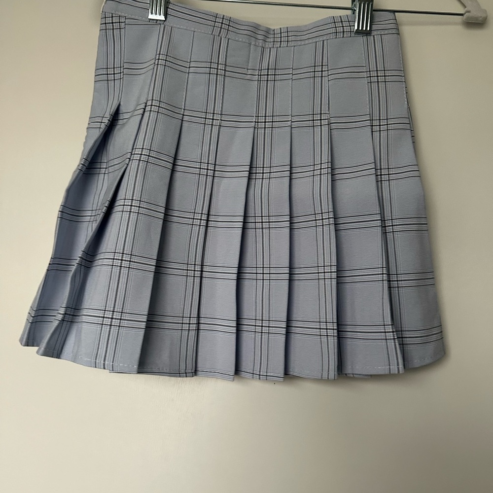 Princess Polly blue checkered mini skirt